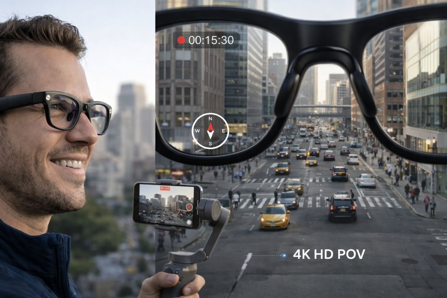 VUEGO™ 4K POV Smart Glasses